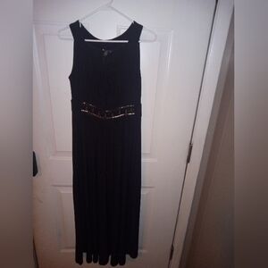 HANNI Long Black Dress w/ Rhinestones Size Medium